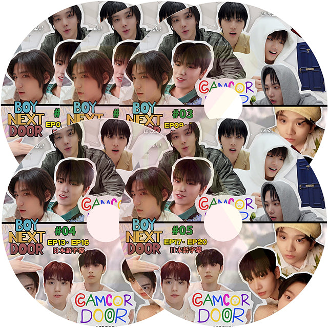 K-POP DVD BOYNEXTDOOR CAMCOR DOOR 5枚SET EP01-EP20 日本語字幕あり BOY NEXT DOOR ボーイネクストドア KPOP DVD