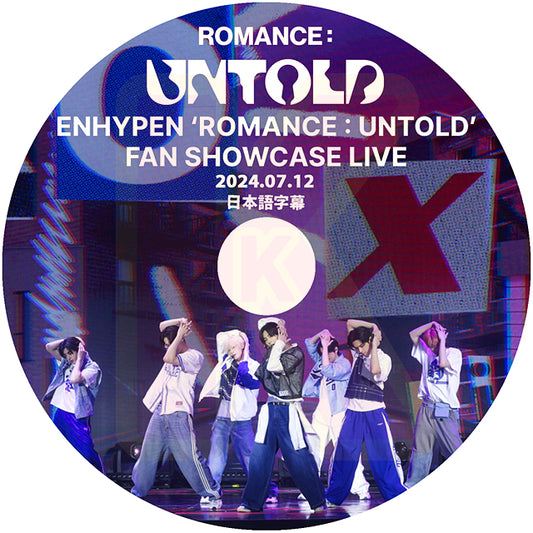K-POP DVD ENHYPEN FAN SHOWCASE LIVE 'ROMANCE : UNTOLD' 2024.07.12 日本語字幕あり エンハイフン KPOP DVD