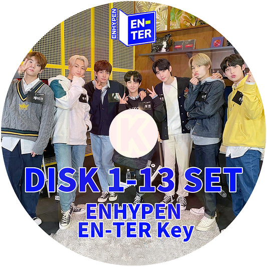 K-POP DVD ENHYPEN EN-TER KEY 13枚SET EP01-EP190 日本語字幕あり エンハイフン ヒスン ジェイ ジェイク ソンフン ソヌ ジョンウォン ニキ KPOP DVD