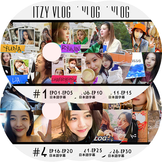 K-POP DVD ITZY VLOG 6枚SET EP01-EP30 日本語字幕あり ITZY イッジ Yeji イェジ Lia リア Ryujin リュジン Chaeryeong チェリョン Yuna ユナ ITZY KPOP DVD