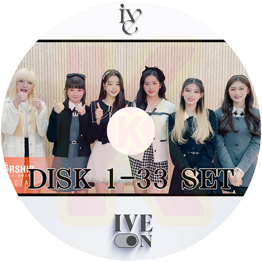 K-POP DVD IVE ON 33枚SET EP1-EP165 日本語字幕あり アイブ ユジン ガウル レイ ウォニョン リズ イソ  KPOP DVD