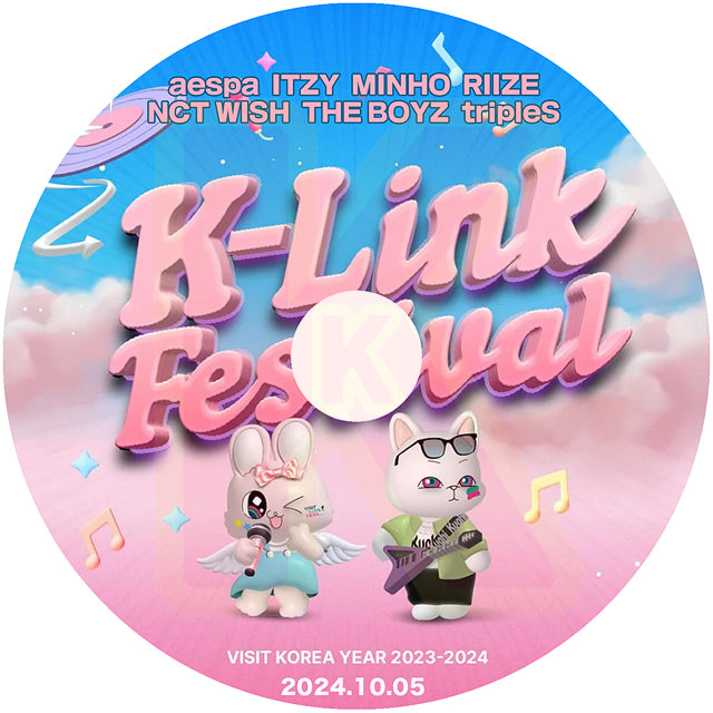 K-POP DVD K-LINK FESTIVAL 2024.10.05 - aespa / ITZY / RIIZE / NCT WISH / THE BOYZ / MINHO / tripleS - CON KPOP DVD