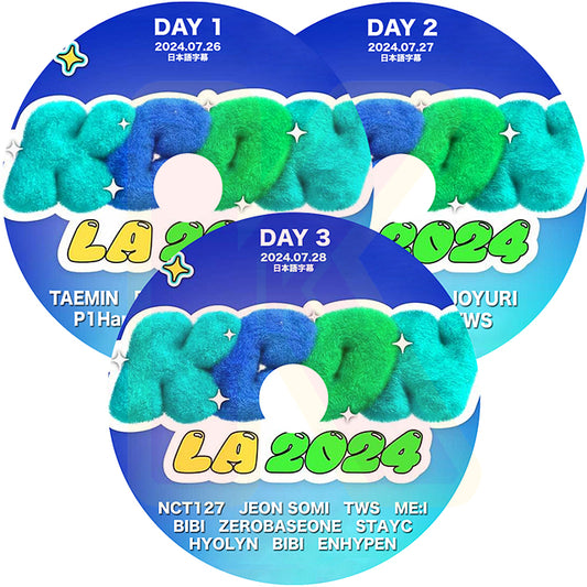 K-POP DVD KCON 2024 IN LA 3枚SET 2024.07.26-28 -  NCT127 / ENHYPEN / BOYNEXTDOOR / TWS / NMIXX / ZEROBASEONE / Shinee TAEMIN 他 - CON KPOP DVD
