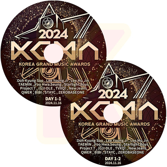K-POP DVD 2024 KGMA (KOREA GRAND MUSIC AWARDS) DAY1 2枚Set 2024.11.16 CON KPOP DVD
