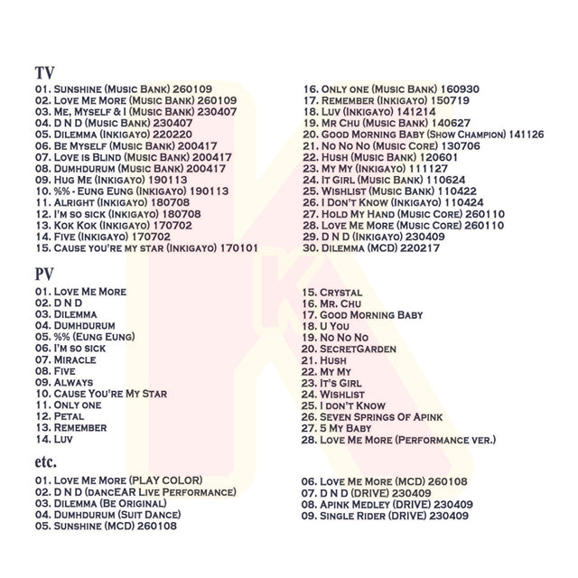 Blu-ray Apink 2026 SPECIAL EDITION - Love Me More / Sunshine - エーピンク ブルーレイ