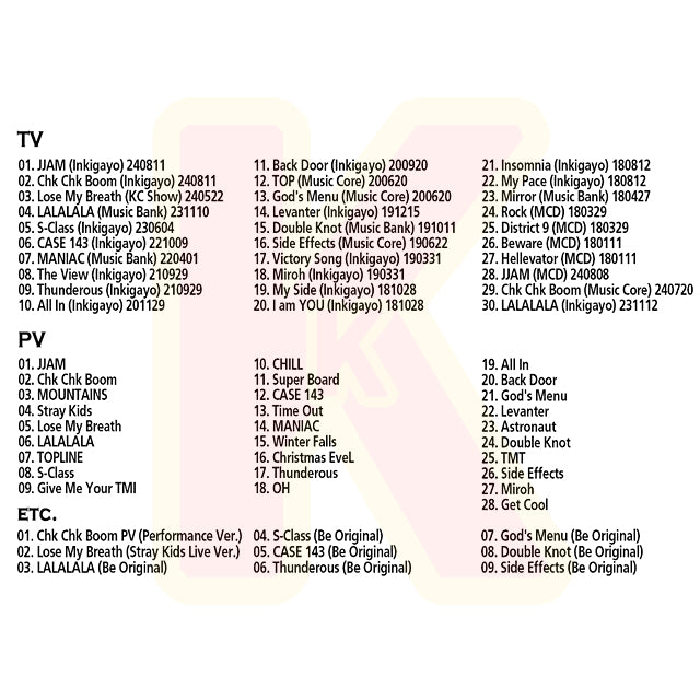 Blu-ray Stray Kids 2024 2nd SPECIAL EDITION - JJAM Chk Chk Boom Lose My Breath LALALALA S-Class 他 - ストレイキッズ KPOP ブルーレイ