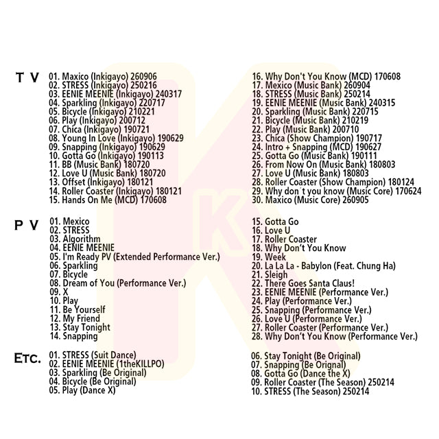 Blu-ray CHUNG HA 2026 SPECIAL EDITION  - México / STRESS / EENIE MEENIE / Roller Coaster / Gotta Go 他 - 元I.O.I アイオーアイ CHUNGHA チョンハ KPOP ブルーレイ