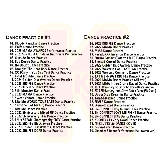 Blu-ray ENHYPEN 2026 2nd DANCE Practice - Bloody Paradise /  Knife / Bad Desire 他 - エンハイプン エンハイフン K-POP ブルーレイ