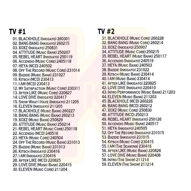 Blu-ray IVE 2026 BEST TV COLLECTION - BANG BANG / XOXZ / ATTITUDE / REBEL HEART / HEYA / After LIKE / LOVE DIVE 他 -アイブ アイヴ ブルーレイ