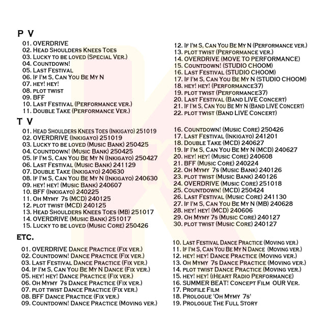 Blu-ray TWS 2025 2nd SPECIAL EDITION - OVERDRIVE / Countdown! / Last Festival / If I’m S, Can You Be My N? / hey! hey! / Plot Twist 他 - トゥアス KPOP ブルーレイ