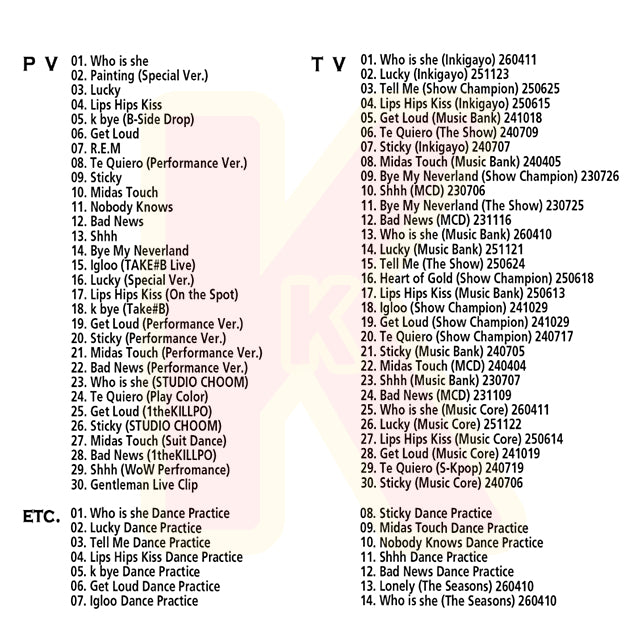 Blu-ray KISS OF LIFE 2026 SPECIAL EDITION- Who is she / Lucky / Lips Hips Kiss / Get Loud / Sticky / Midas Touch 他 -   キスオブライフ KPOP
