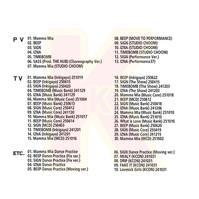 Blu-ray izna 2025 2nd SPECIAL EDITION - Mamma Mia / BEEP / SIGN / IZNA 他 - イズナ N/a KPOP ブルーレイ