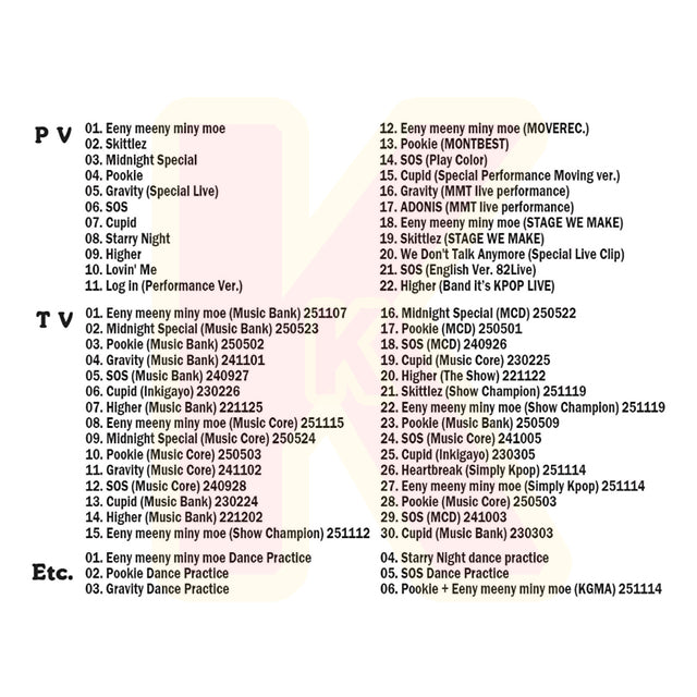 Blu-ray FIFTY FIFTY 2025 SPECIAL EDITION - Eeny meeny miny moe / Pookie / SOS / Cupid 他 -フィフティーフィフティー キナ シャネル イェウォン ハナ アテナ KPOP KPOP