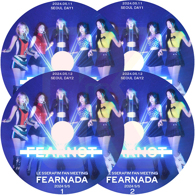 K-POP DVD LE SSERAFIM 2024 FAN MEETING -FEARNADA- 4枚SET 2024.05.11/12 日本語字幕あり LESSERAFIM ルセラフィム KPOP DVD
