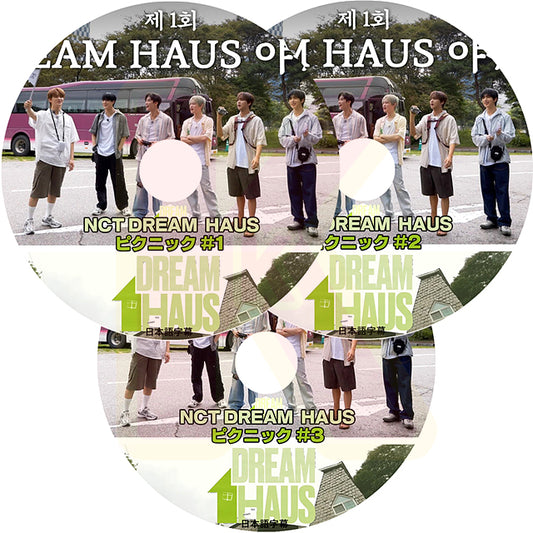K-POP DVD NCT DREAM HAUS ピクニック 3枚SET 日本語字幕あり エヌシーティーDream マーク ロンジュン ジェノ ヘチャン ジェミン チェンロ チソン KPOP DVD