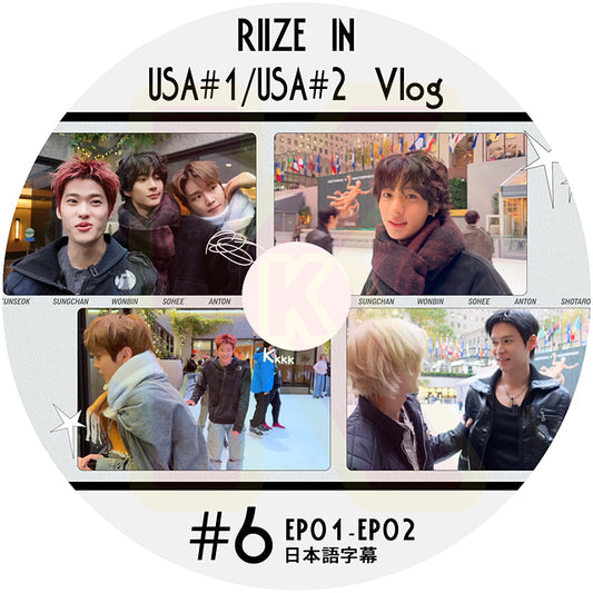 K-POP DVD RIIZE IN #6 USA Vlog EP01-EP02 日本語字幕あり ライズ KPOP DVD