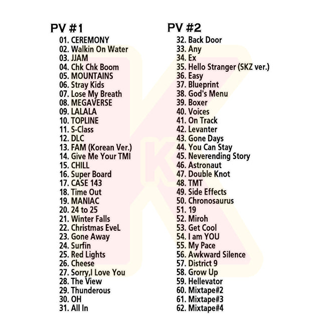 Blu-ray STRAY KIDS 2025 BEST PV #1  - CEREMONY / Walkin On Water / JJAM / Chk Chk Boom 他 -  ストレイキッズ KPOP ブルーレイ
