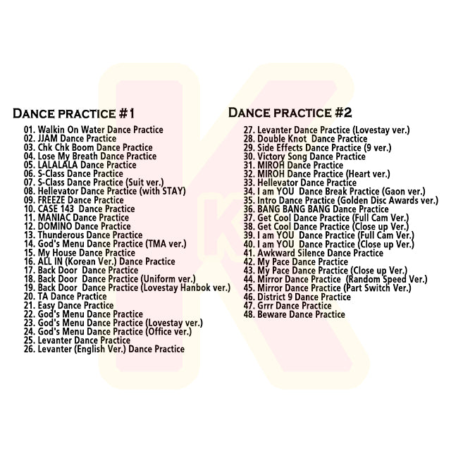 Blu-ray Stray Kids 2024 2nd DANCE PRACTICE  - Walkin On Water / JJAM / Chk Chk Boom 他 - ストレイキッズ KPOP DVD