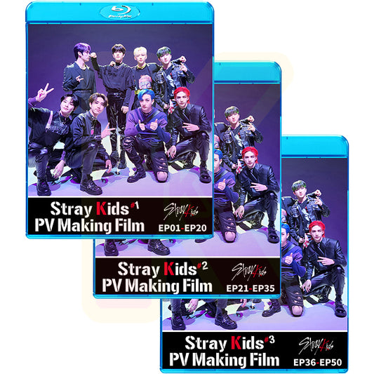 Blu-ray Stray Kids PV Making Film 3枚SET EP01-EP50 日本語字幕あり ストレイキッズ K-POP ブルーレイ