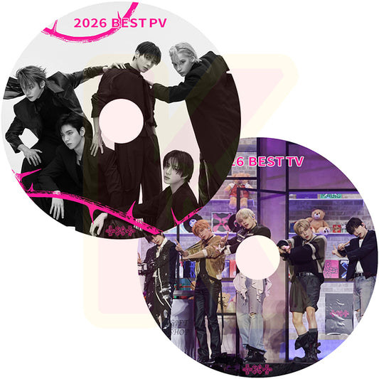 K-POP DVD TXT 2026 BEST PV / BEST TV 2枚SET - Stick With You / Beautiful Strangers / Love Language 他 -  トゥモローバイトゥゲザー KPOP DVD