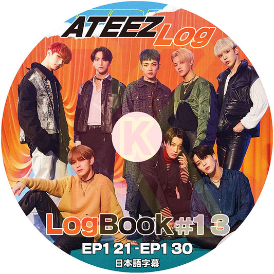 K-POP DVD ATEEZ LOGBOOK #13 EP121-EP130 日本語字幕あり ATEEZ エーティーズ ソンファ ホンジュン ユンホ ヨサン サン ミンギ ウヨン ジョンホ 韓国番組 ATEEZ KPOP DVD