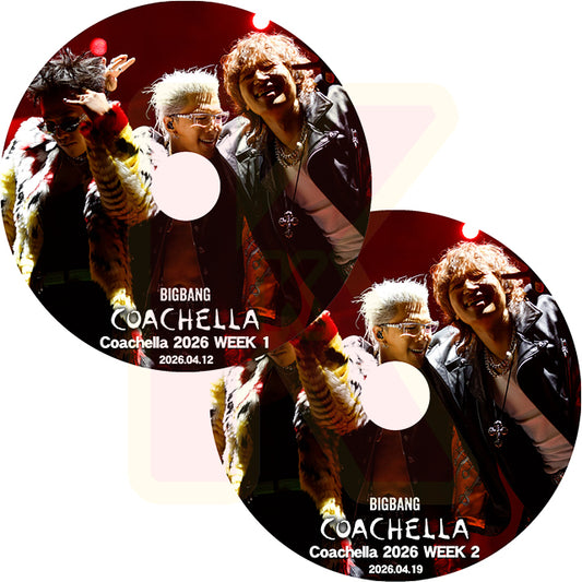 K-POP DVD BIGBANG 2026 COACHELLA コンサート 2枚set 2026.04.12/2026.04.19 日本語字幕なし   BIGBANG ビッグバン KPOP DVD