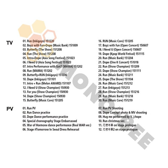 [Blu-ray] BTS 2015 2nd SPECIAL EDITION - Run/ Butterfly /Dope -BTS 防弾少年団 バンタン[Blu-ray] - mono-bee