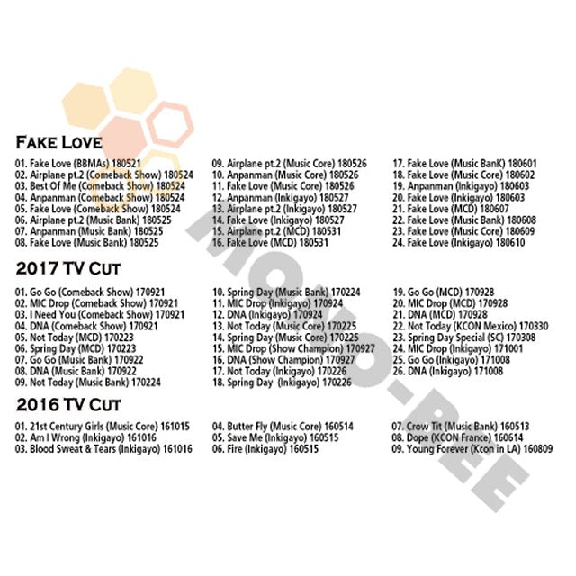 [Blu-ray] BTS 2018 TV COLLECTION - FakeLove/ Best Of Me/ Anpanman - BTS[Blu-ray] - mono-bee