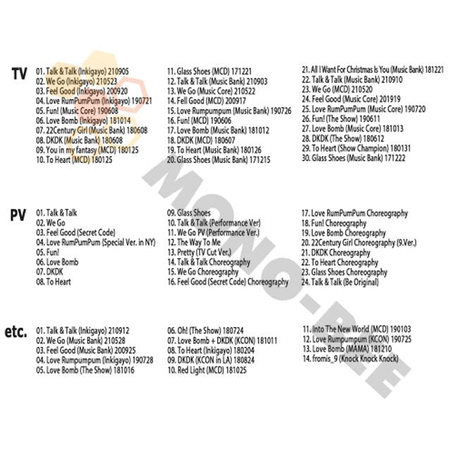 [Blu-ray] Fromis_9 2021 2nd PV/TV - Talk & Talk WE GO Feel Good FUN! LOVE BOMB DKDK To Heart Glass Shoes - Fromis_9 プロミスナイン PV [Blu-ray] - mono-bee