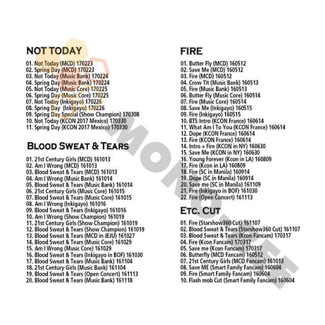 [Blu-ray]BTS 2017 TV COLLECTION -Wings-Not Today/Butter Fly/SaveMe- BTS[Blu-ray] - mono-bee