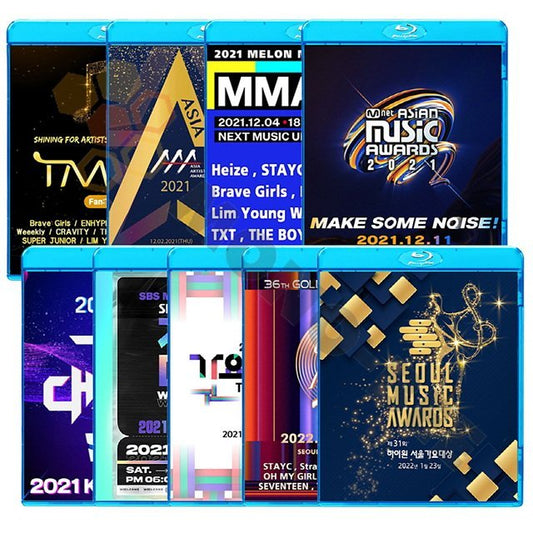 【K-POP Blu-ray ] 2021 MUSIC AWARD 2021 MUSIC AWARD Blu-ray 9枚セット MMA / TMA / AAA / MAMA / KBS / SBS /MBC /GOLDEN/SEOUL【Blu-ray] - mono-bee