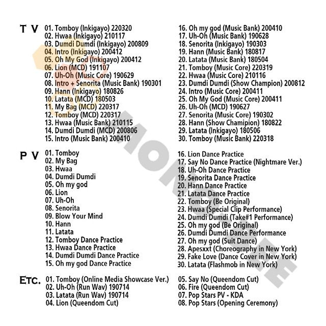 [K-POP Blu-ray ] (G) I-DLE 2022 SPECIAL EDITION - TOMBOY/HWaa/Dumdi Dumdi - (G) I-DLE ヨジャアイドル PV KPOP Blu-ray - mono-bee