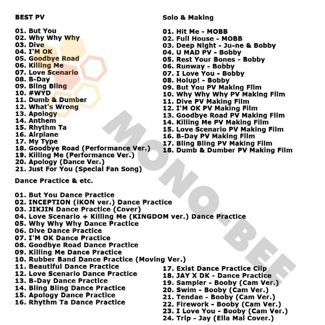 [K-POP Blu-ray] iKON 2022 BEST PV COLLECTION - FLASHBACK - But You/Why Why Why/Dive iKON アイコン PV KPOP Blu-ray - mono-bee