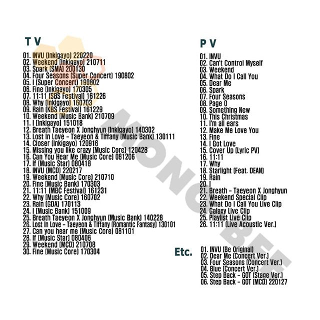 [K-POP Blu-ray] SNSD TAEYEON 2022 SPECIAL EDITION - INVU / Weekend/Spark - SNSD TAEYEON 音楽収録 PV KPOP Blu-ray - mono-bee