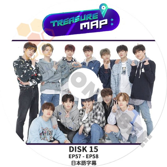 K-POP DVD トレジャー マップ #15 EP57-EP58 日本語字幕あり TREASURE トレジャー 韓国番組収 TREASURE KPOP DVD - mono-bee