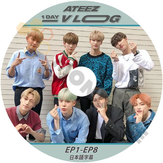 [K-POP DVD] ATEEZ 1DAY V LOG EP1 - EP8 日本語字幕あり ATEEZ エーティーズ 韓国番組収録DVD ATEEZ KPOP DVD - mono-bee