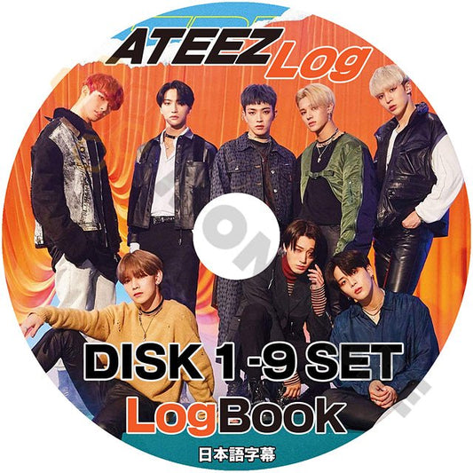 [K-POP DVD] ATEEZ LOG LOG BOOK #1- #9 (EP01 - EP90) 9枚セット 日本語字幕あり ATEEZ エーティーズ 韓国番組収録DVD ATEEZ KPOP DVD ソンファ ホンジュン ユンホ ヨサン サン ミンギ ウヨン ジョンホ - mono-bee