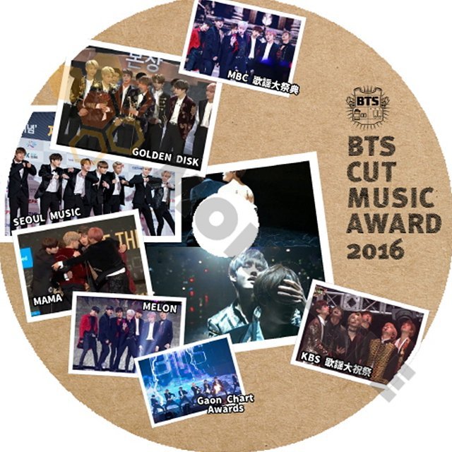 【K-POP DVD] BTS -2016 CUT MUSIC AWARD MELON/ MAMA /GAON CHART- BTS 防弾少年団 バンタン [K-POP DVD] - mono-bee