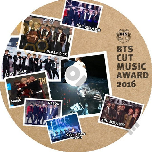 【K-POP DVD] BTS -2016 CUT MUSIC AWARD MELON/ MAMA /GAON CHART- BTS 防弾少年団 バンタン [K-POP DVD] - mono-bee