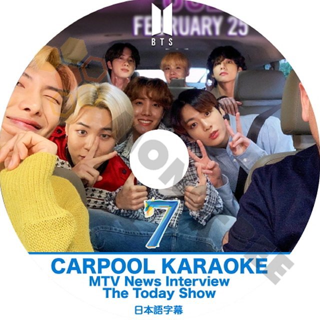 【K-POP DVD] BTS - CARPOOL KARAOKE MTV News Interview/ The TOday Show (日本語字幕有)-BTS 防弾少年団 バンタン [K-POP DVD] - mono-bee