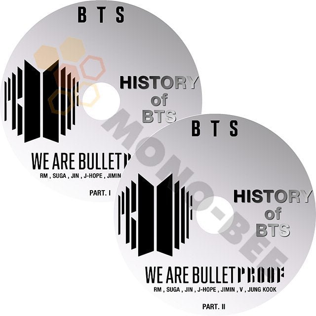 【K-POP DVD] BTS HISTORY of BTS PROOF PART1.2 2枚セット- WE ARE BULLET - 防弾少年団 バンタン 音楽収録DVD - mono-bee