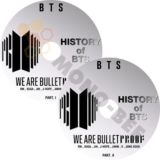 【K-POP DVD] BTS HISTORY of BTS PROOF PART1.2 2枚セット- WE ARE BULLET - 防弾少年団 バンタン 音楽収録DVD - mono-bee