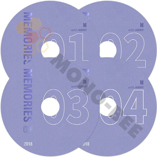 【K-POP DVD] BTS MEMORIES OF 2018 4枚セット防弾少年団 バンタン RM ジン JIN シュガ SUGA ジェイホープ J-HOPE ジミン JIMIN テヒョン V ジョングク JUNGKOOK 音楽収録DVD - mono-bee