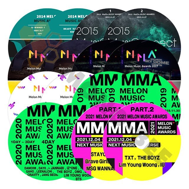 【K-POP DVD] MELON MUSIC AWARDS 2014 - 2021 16枚セット - ENHYPEN/TXT/THE BOYZ/IU/STAYC/IZ*ONE/BTS etc【K-POP DVD] - mono-bee