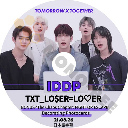 K-POP DVD TXT IDDT LOSER LOVER 2021.08.26 + BONUS 日本語字幕あり TXT トゥモローバイトゥゲザー 韓国番組 TXT KPOP DVD - mono-bee