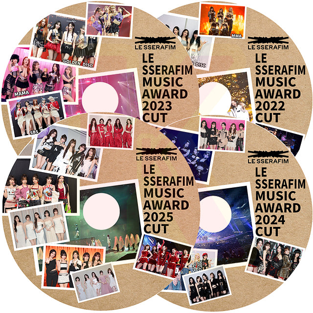 K-POP DVD LE SSERAFIM 2022-2025 MUSIC Awards CUT 4枚Set ルセラフィム KPOP DVD