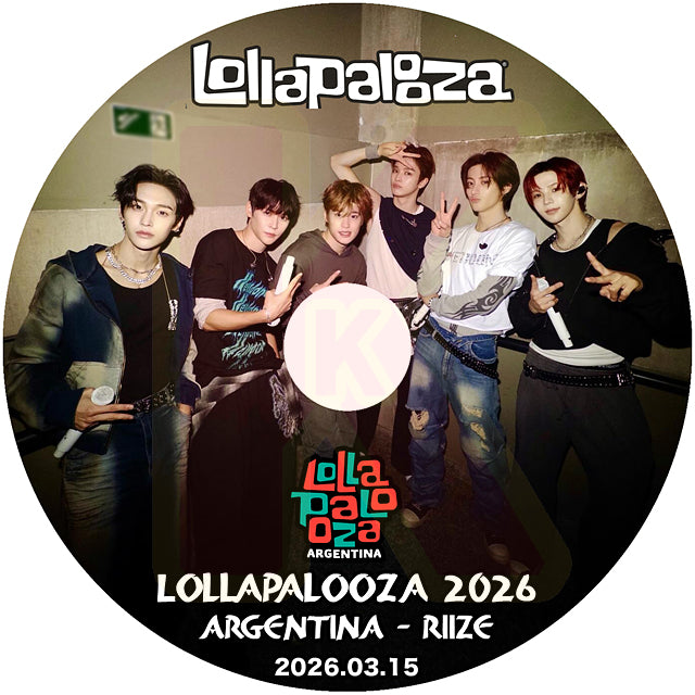 K-POP DVD RIIZE 2026 Lollapalooza ARGENTINA 2026.03.15 日本語字幕なし ライズ KPOP DVD