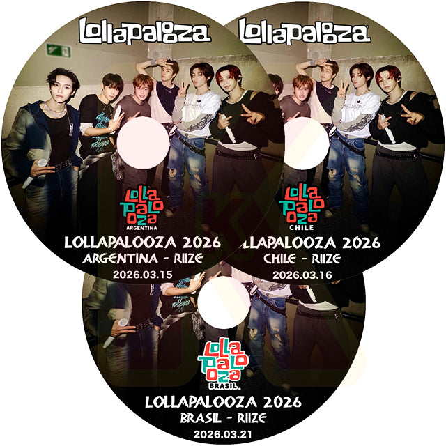 K-POP DVD RIIZE 2026 Lollapalooza 3枚SET 日本語字幕なし ライズ KPOP DVD