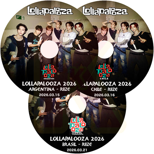 K-POP DVD RIIZE 2026 Lollapalooza 3枚SET 日本語字幕なし ライズ KPOP DVD