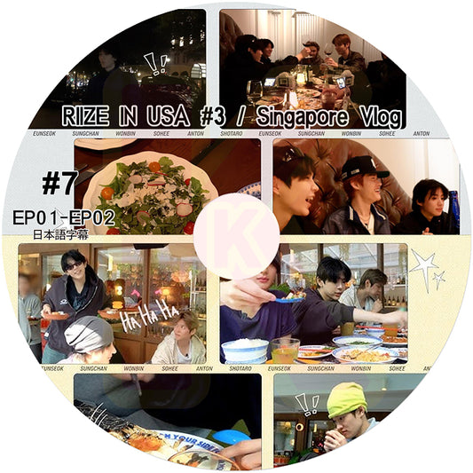 K-POP DVD RIIZE IN #7 USA / Singapore Vlog EP01-EP02 日本語字幕あり ライズ KPOP DVD